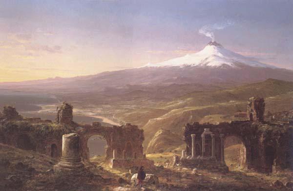 Thomas Cole Mount Etna from Taormina Norge oil painting art